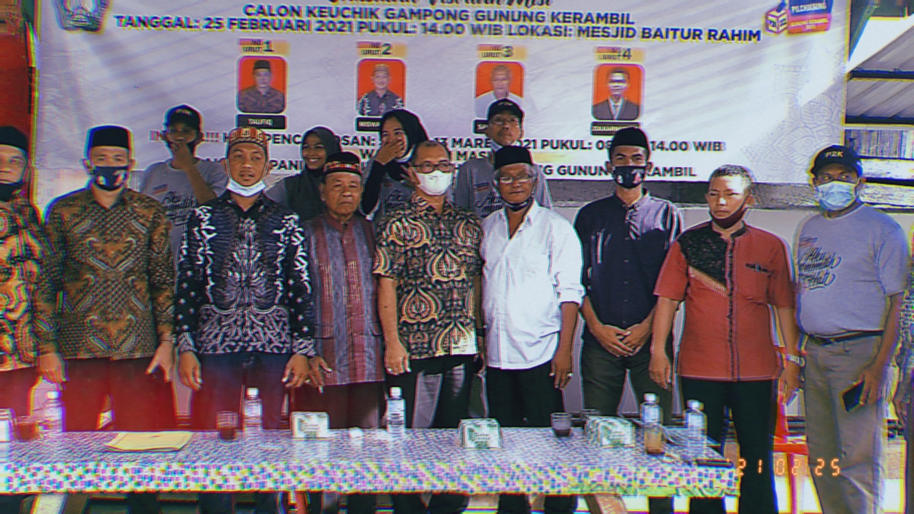 Empat Calon Keuchik Gampong Gunung Kerambil Sampaikan Visi dan Misi