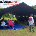 Gerak Cepat, Lanal Simeulue Mendirikan Tenda Untuk Korban Kebakaran