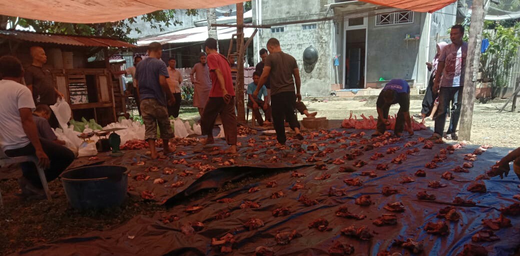 Gampong Lhok Keutapang Potong 14 Ekor Hewan Qurban Tahun 1442 H