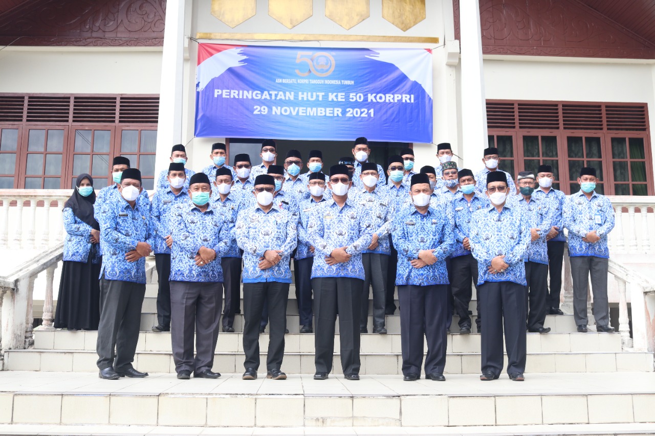 Jajaran Pemkab Asel Ikuti Peringatan HUT KORPRI Ke-50