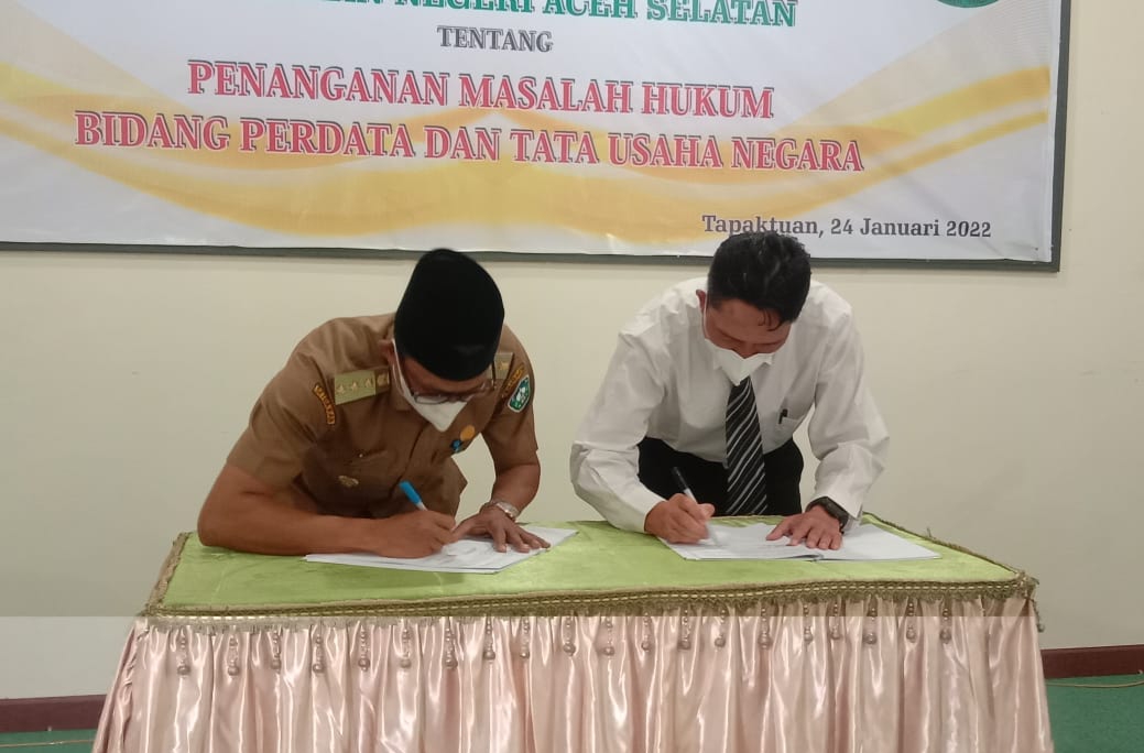 Pemkab Aceh Selatan Jalin Kerjasama Dengan Kejari Terkait Bidang Hukum
