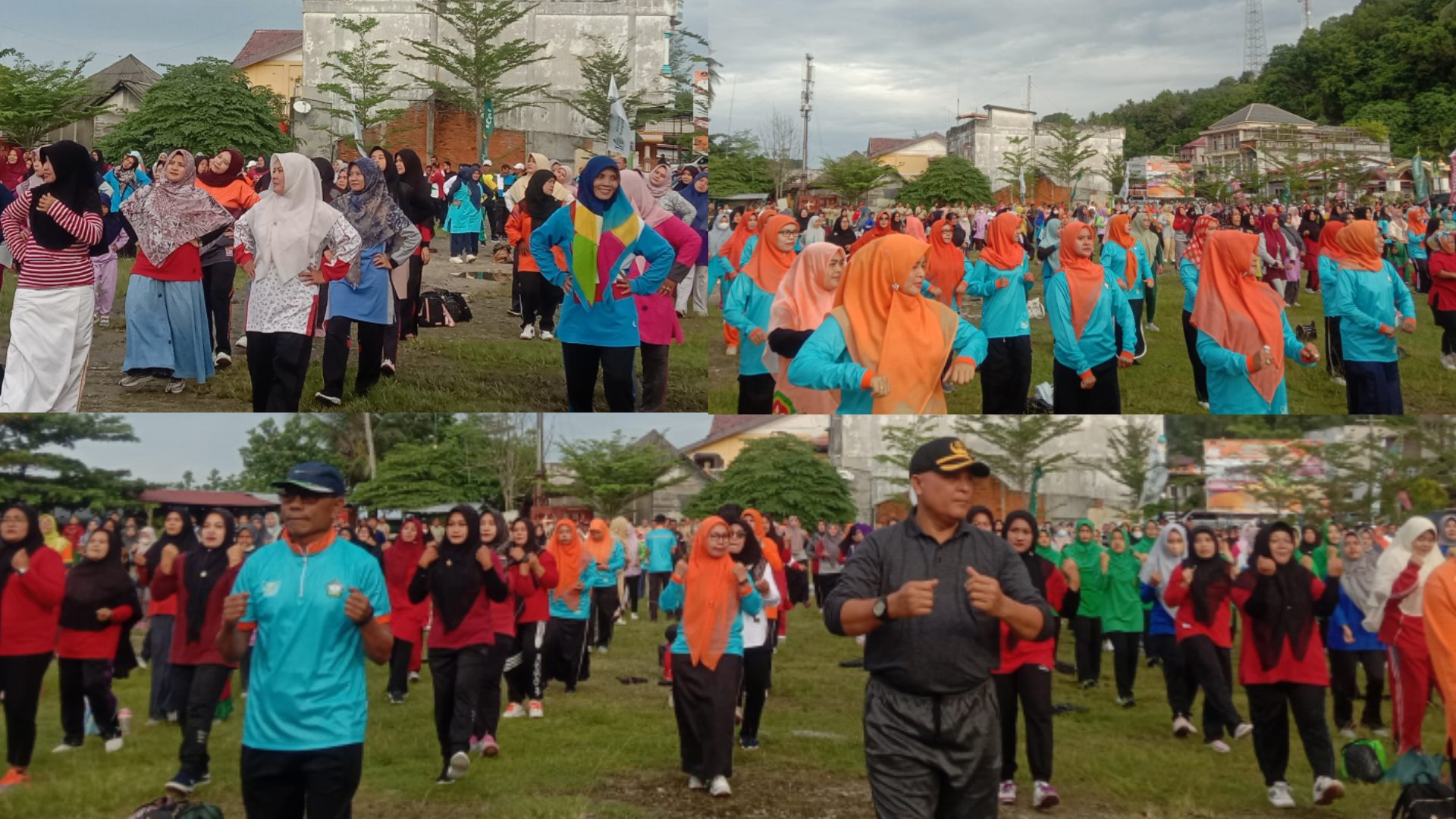 Ribuan Warga  Ikuti Senam Massal HKN Ke-58 di Alun-alun Kota Tapaktuan