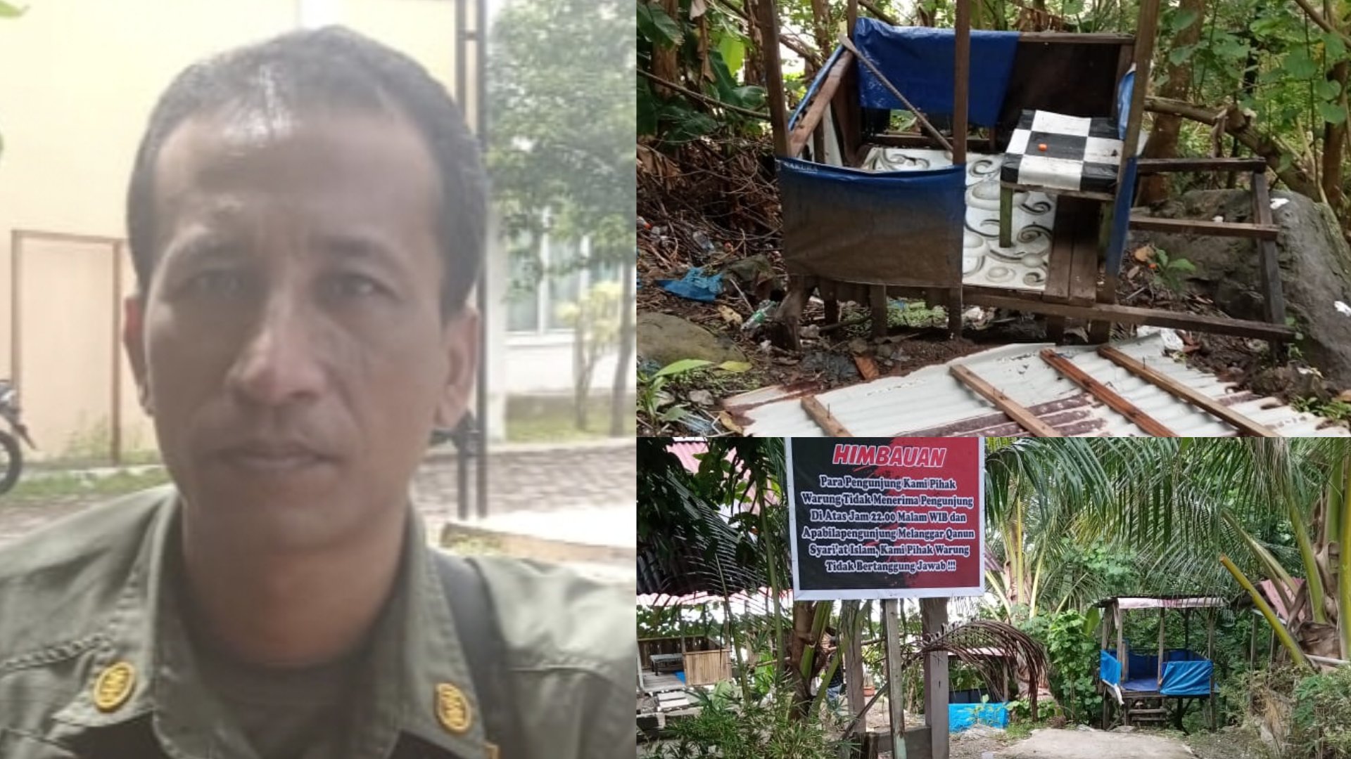 Pemilik Cafe di Aceh Selatan Robohkan Pondok “Asmara Terlarang” 