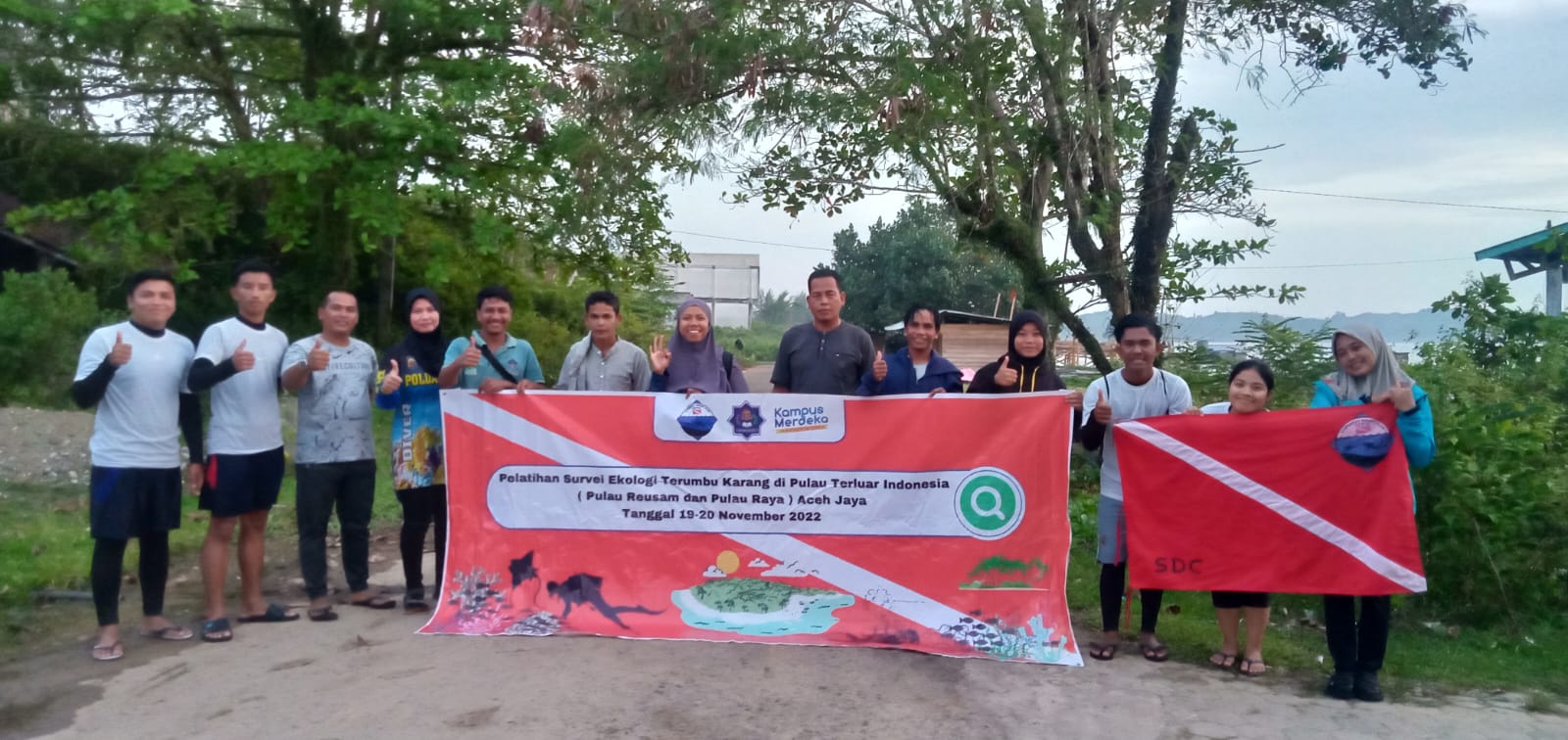 Mahasiswa UKM Stingrays Diving Club UTU Meulaboh Gelar Pelatihan Survey Ekologi Terumbu Karang di Pulau Raya dan Pulau Reusam Aceh Jaya
