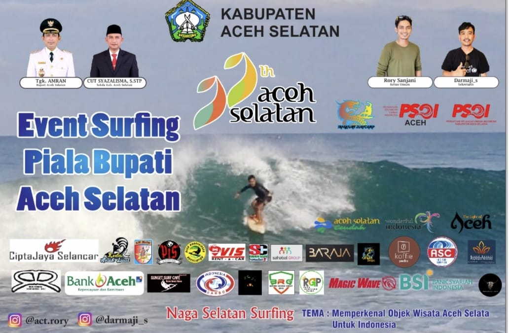 Besok, Kompetesi Surfing Meriahkan HUT Kabupaten Aceh Selatan Ke-77
