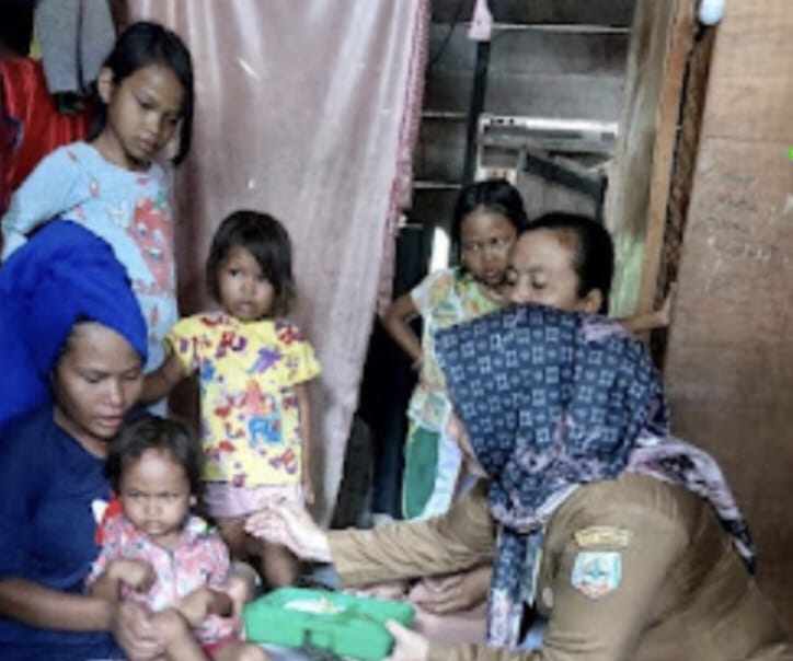 Untuk Menurunkan Angka Stunting, Kapus Gugur Pardomuan Agara Turun Langsung ke Desa