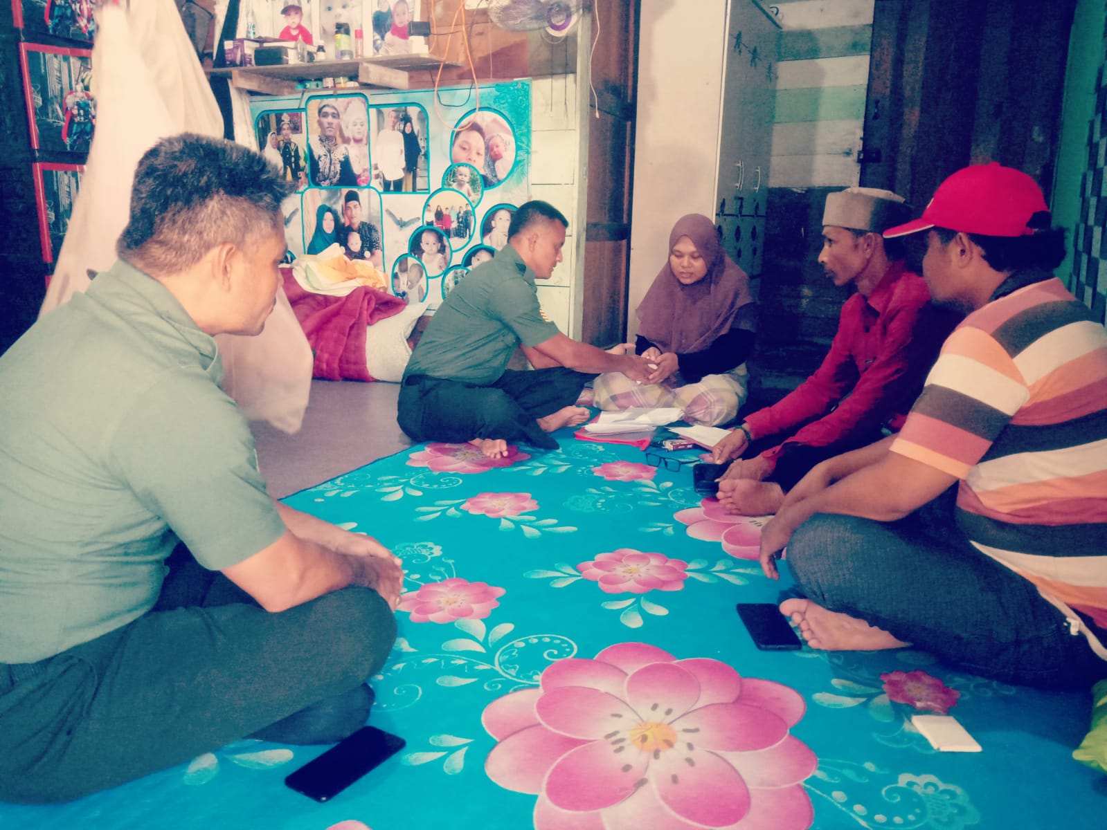 Wujud Empati dan Peduli, Batuud Koramil 07/KS Kunjungi Balita Yang Bocor Jantung