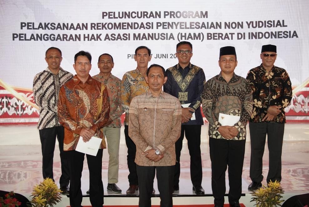 Bupati Tgk Amran Hadiri Peluncuran Program Penyelesaian Non Yudisial Pelanggaran Ham Berat