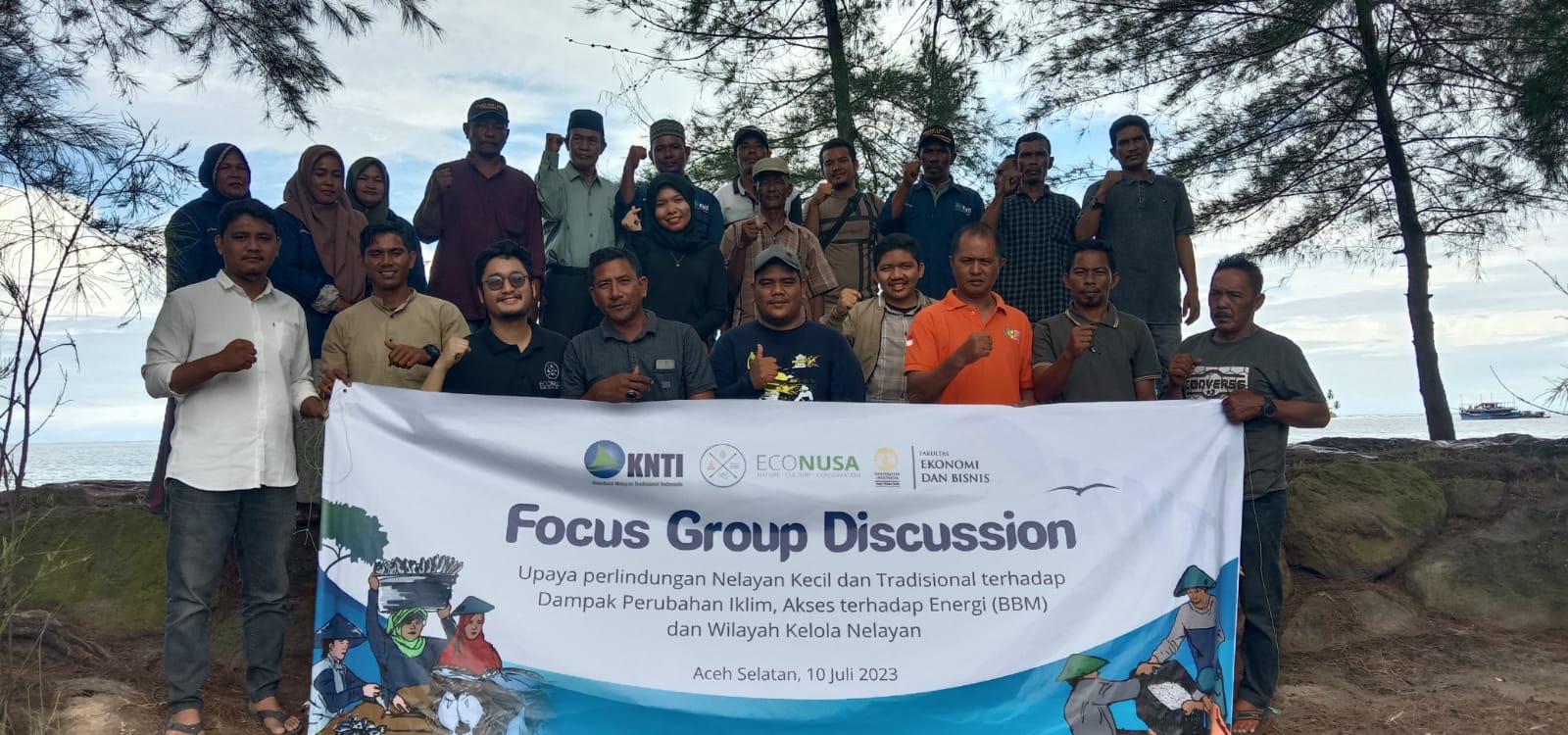 KNTI,ECONUSA dan FEB – UI Gelar FGD Bersama Nelayan Aceh Selatan