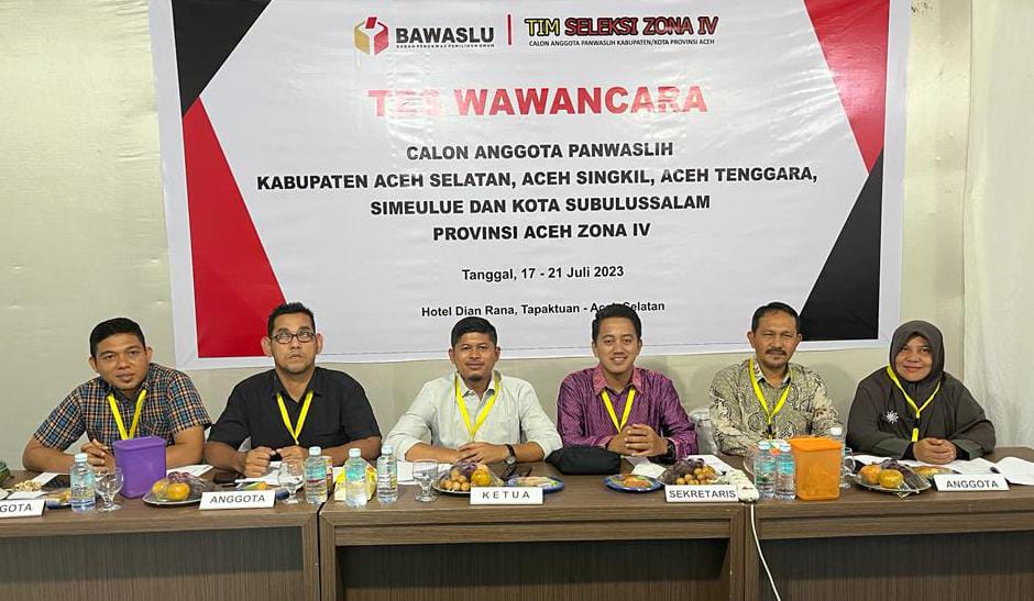 Ini Enam Nama Calon Komisioner Aceh Selatan yang dinyatakan Lulus