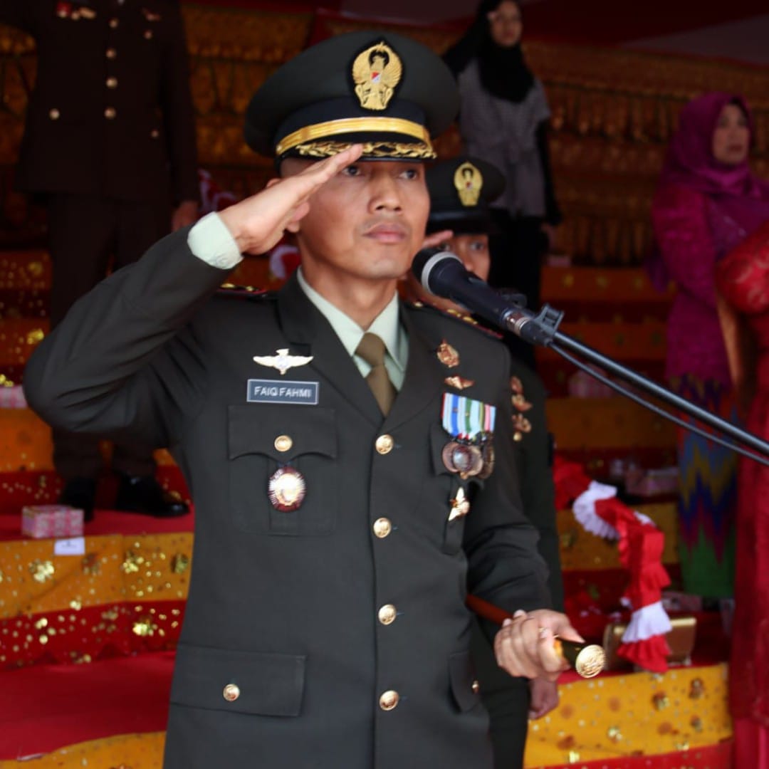 Dandim Aceh Selatan Pimpin Upacara Penurunan Bendera HUT RI ke 78