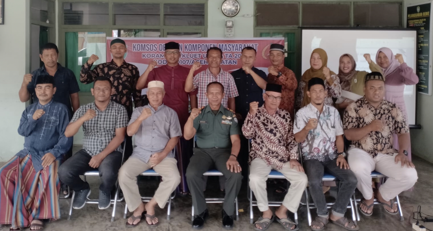 Koramil Kluet Utara Gelar Komsos Dengan Komponen Masyarakat Demi Tunjanh Tugas Binter