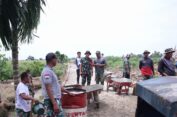 Dansatgas TMMD Kodim 0107/Asel Berikan Motivasi Kepada Anggota Disela Peninjauan Sasaran Fisik Pembukaan Jalan