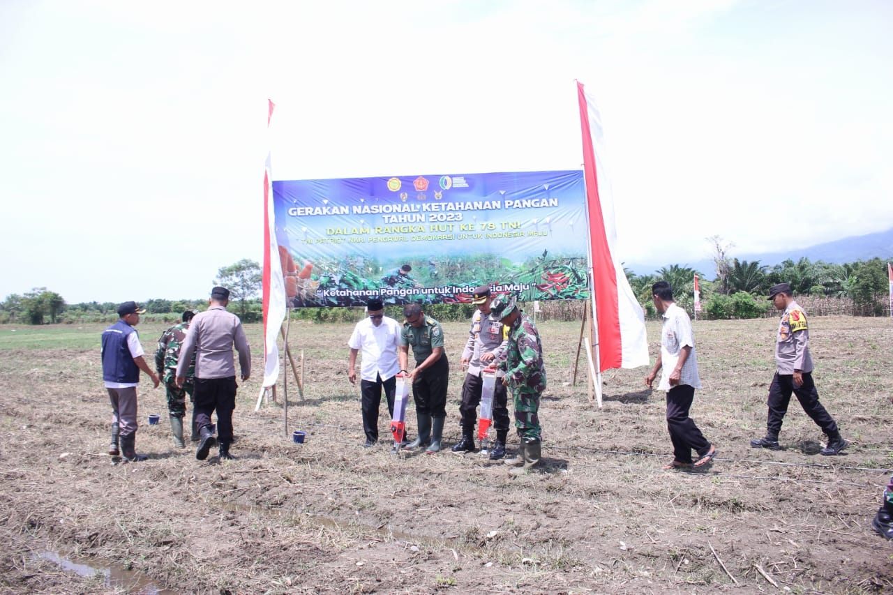 Kodim 0107/Aceh Selatan Mengikuti Kegiatan Gerakan Nasional Ketahanan Pangan Tahun 2023