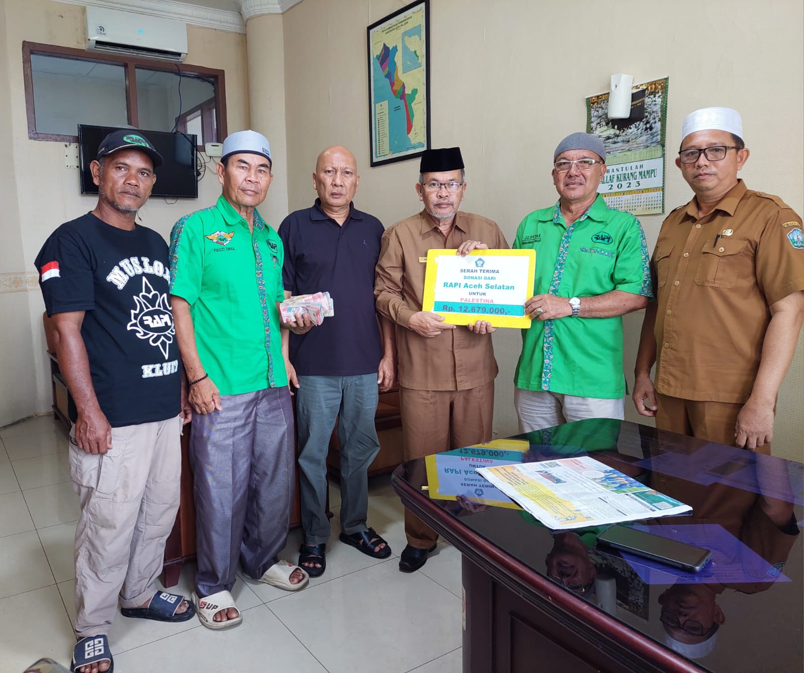 RAPI Aceh Selatan Serahkan Donasi Untuk Palestina