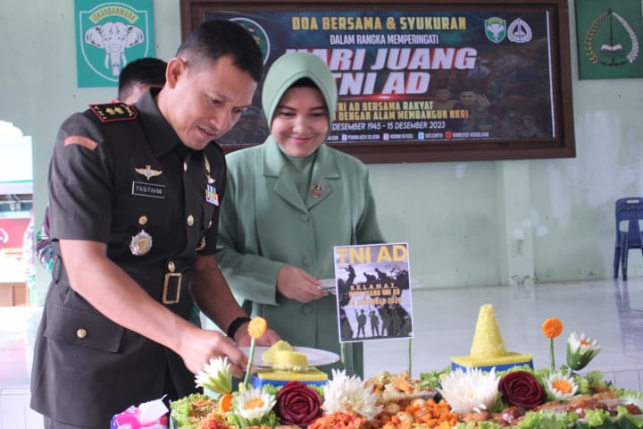 Kodim 0107/Aceh Selatan Gelar Syukuran Peringatan Hari Juang TNI AD ke 78 Tahun 2023