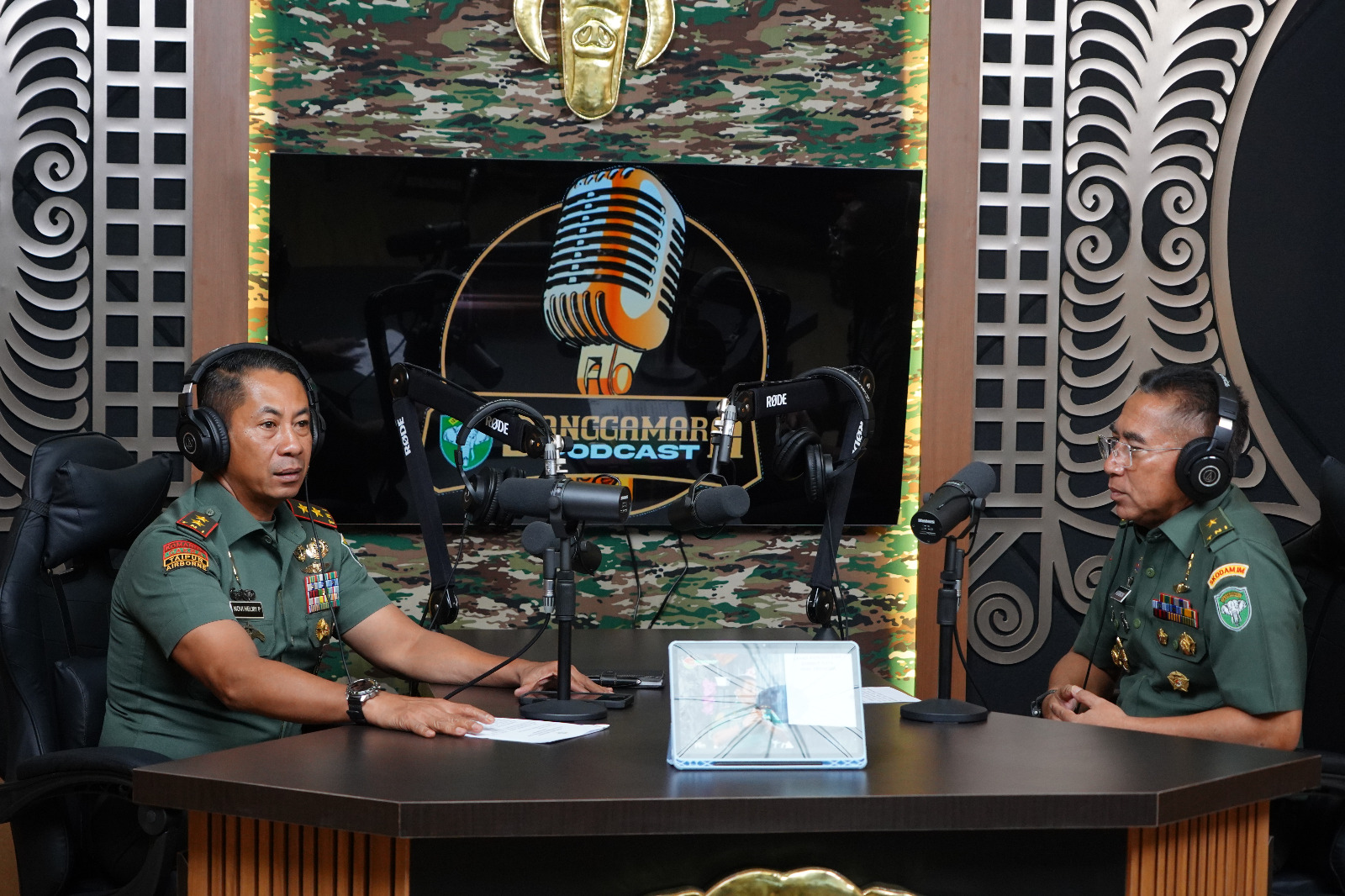 Kepala Staf Angkatan Darat Resmikan Studio Podcast Kodam Iskandar Muda