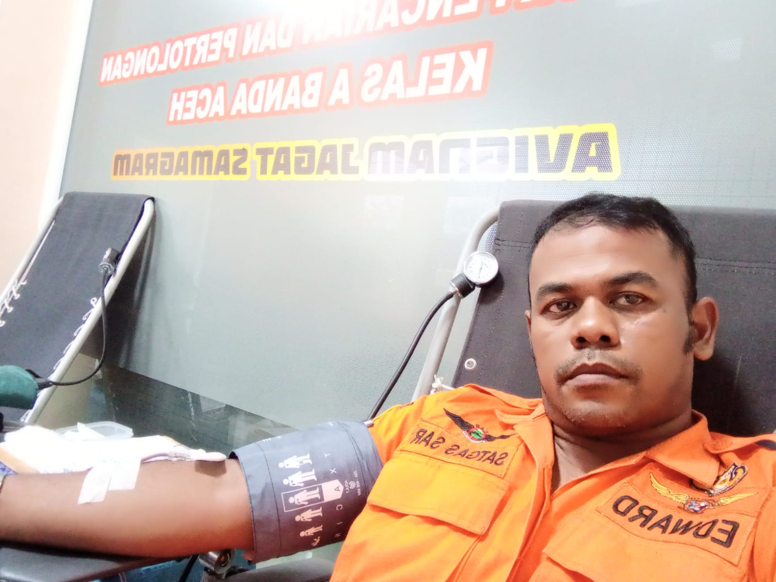 Satgas SAR Aceh Turut Berpartisipasi Dalam Kegiatan Donor Darah Dalam Rangka HUT ke 52 Badan Nasional Pencarian dan Pertolongan 