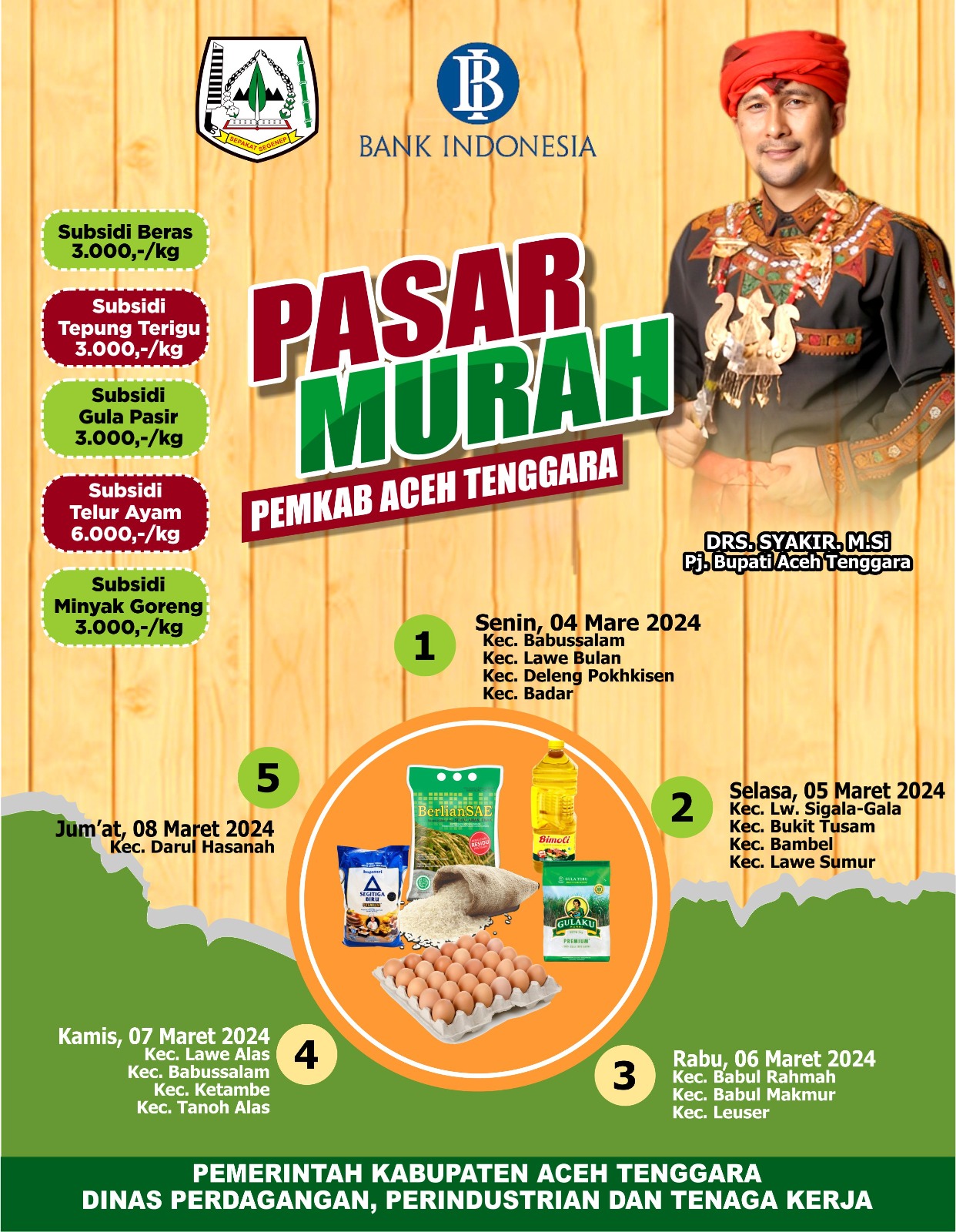 Kegiatan Pasar Murah di Aceh Tenggara Diduga Ada Permainan Kotor Dalam Mendapat Kupon Pembelian Sembako Oleh Dinas Deperindag