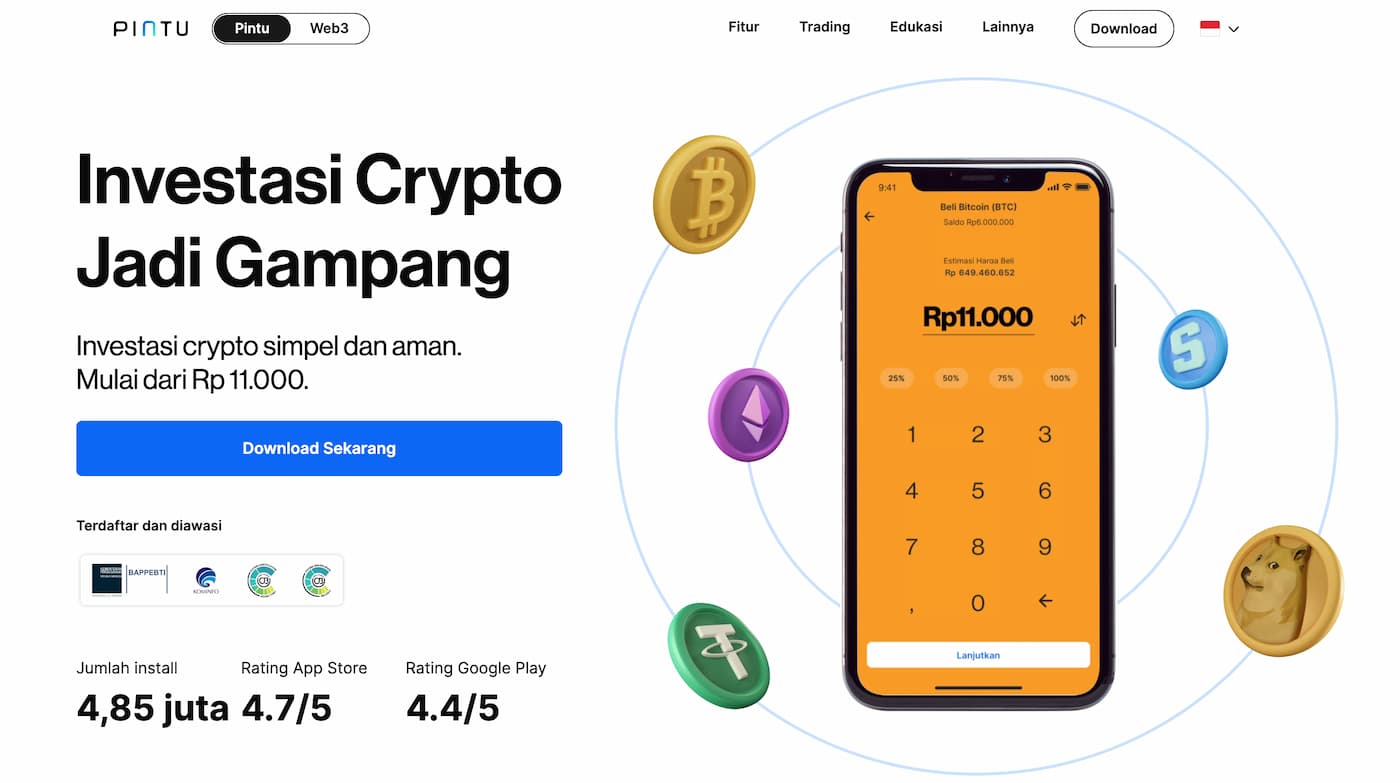 Review Aplikasi Pintu: Aplikasi Crypto Terbaik