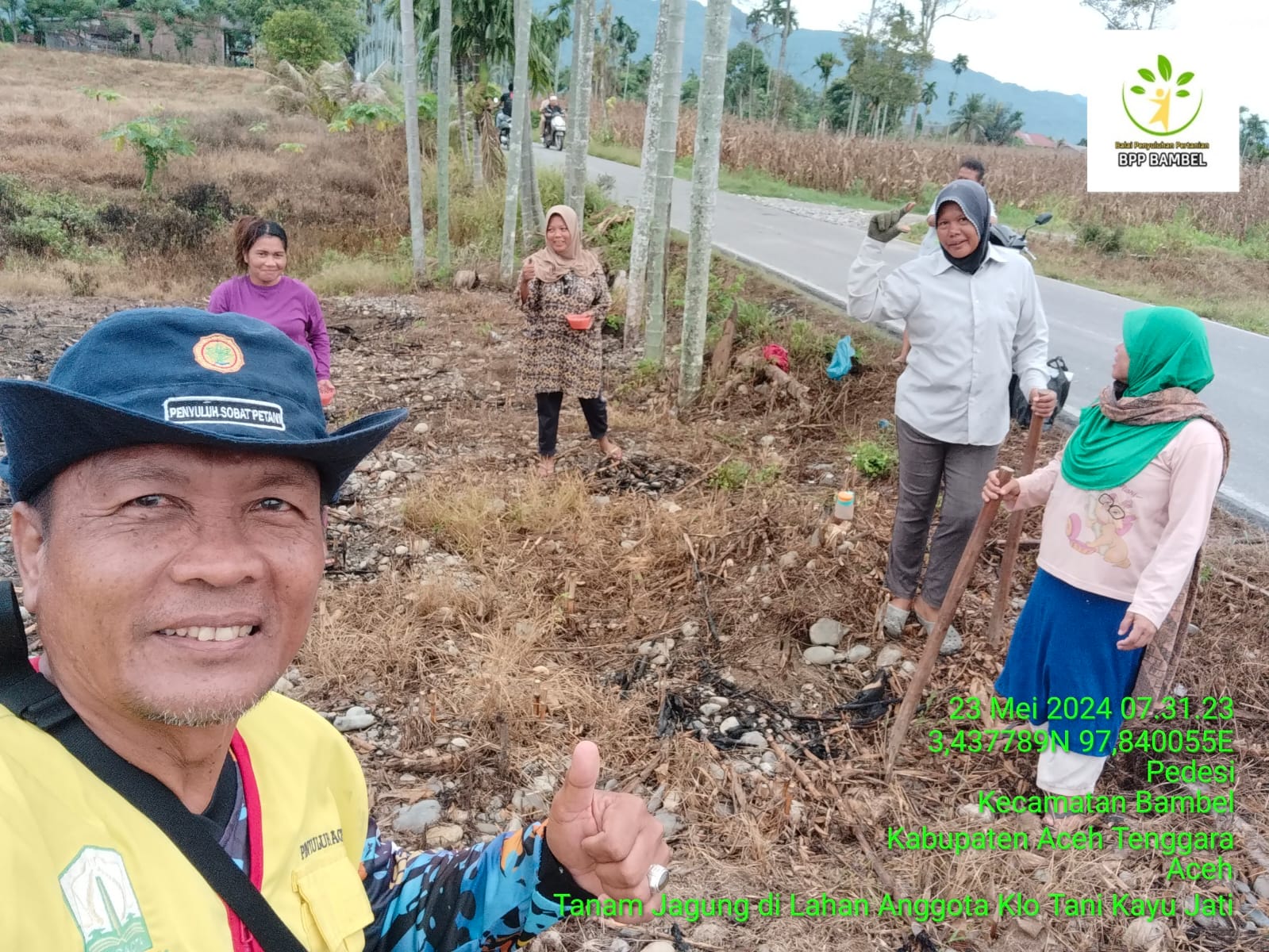 Kepala BPP Kecamatan Bambel Agara Giat Turun Ke lokasi Pertanian Warga