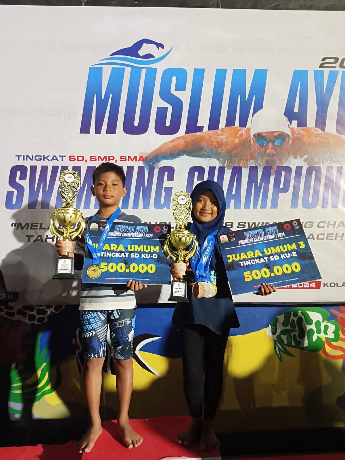 Klub Renang Lumba Lumba Aceh Selatan Berhasil Meraih Medali Emas di Kejuaraan Renang “Muslim Ayub Championship – I Tahun 2024” Di Aceh Besar