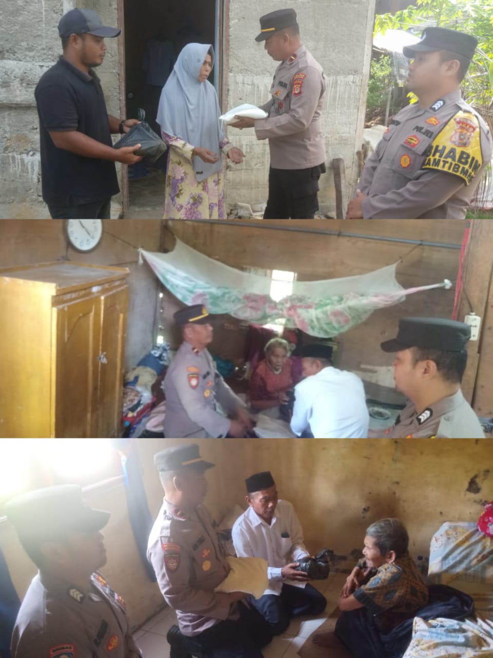 Peduli Kemanusiaan, Kapolsek Kluet Utara Salurkan Paket Bahan Pokok Untuk Lansia dan Warga Kurang Mampu