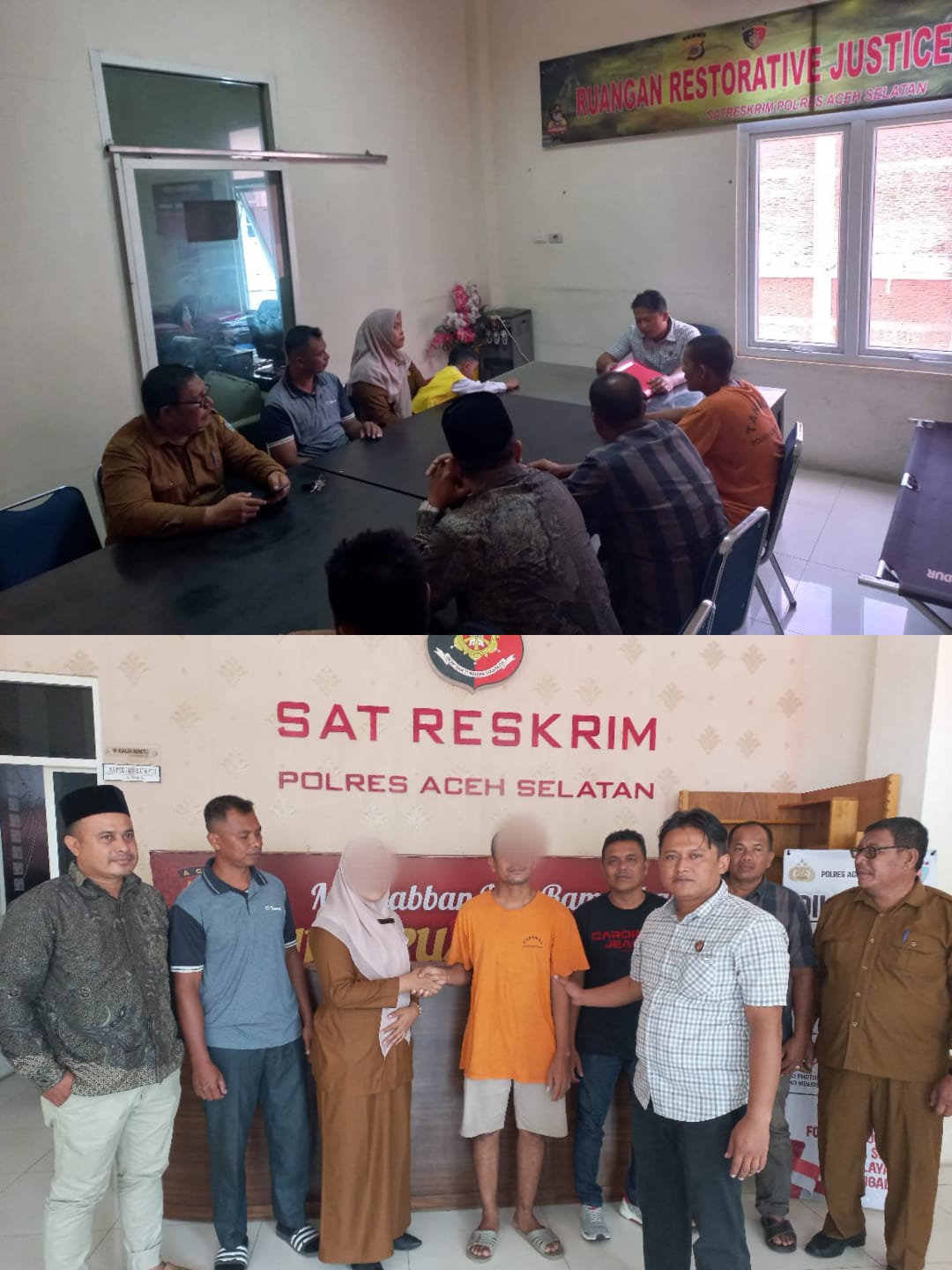 Satreskrim Polres Aceh Selatan Lakukan Restorative Justice Kasus Penelantaran Rumah Tangga dan Anak