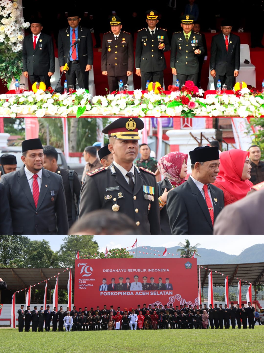 Kapolres Aceh Selatan Bersama PJU Hadiri Upacara Peringatan HUT Kemerdekaan RI Ke-79