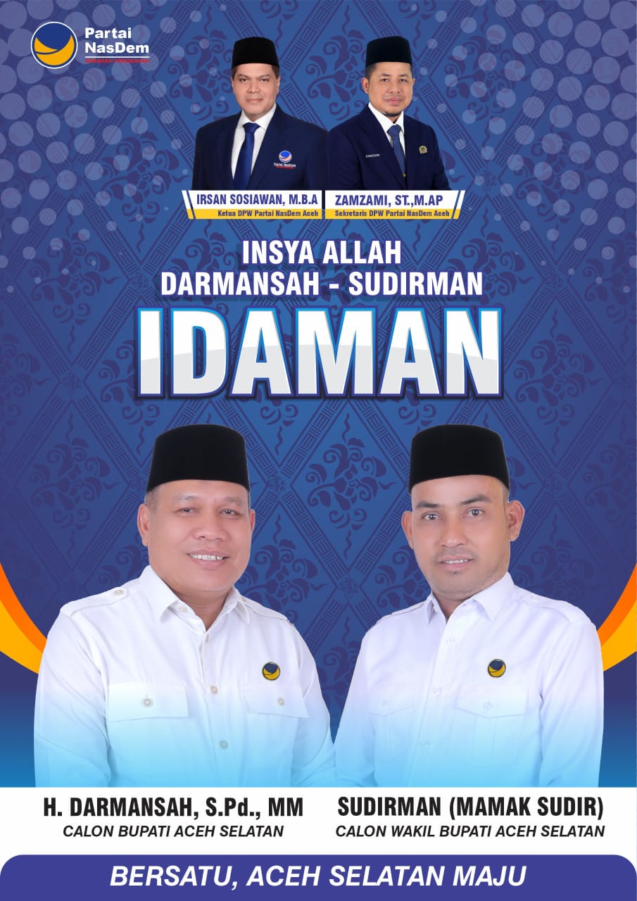H. Darmansah-Sudirman dan Jajaran Nasdem Mengucapkan Selamat Kepada Anggota Dewan Terpilih Tahun 2024-2028