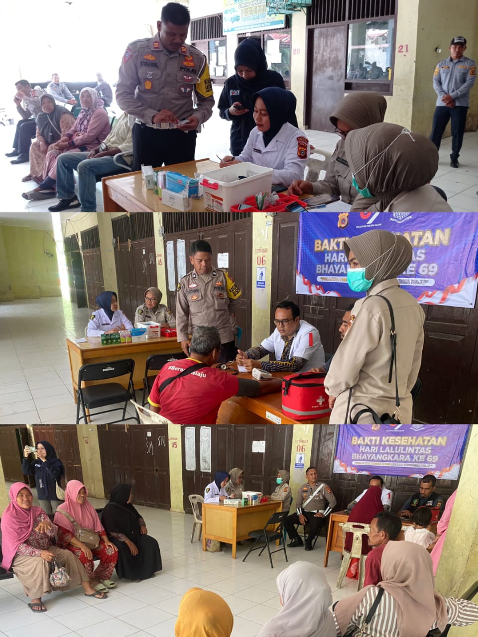 Satlantas Polres Aceh Selatan Gelar Bakti Kesehatan Gratis Untuk Pengemudi dan Penumpang, Sambut HUT Lalu Lintas Bhayangkara 69.
