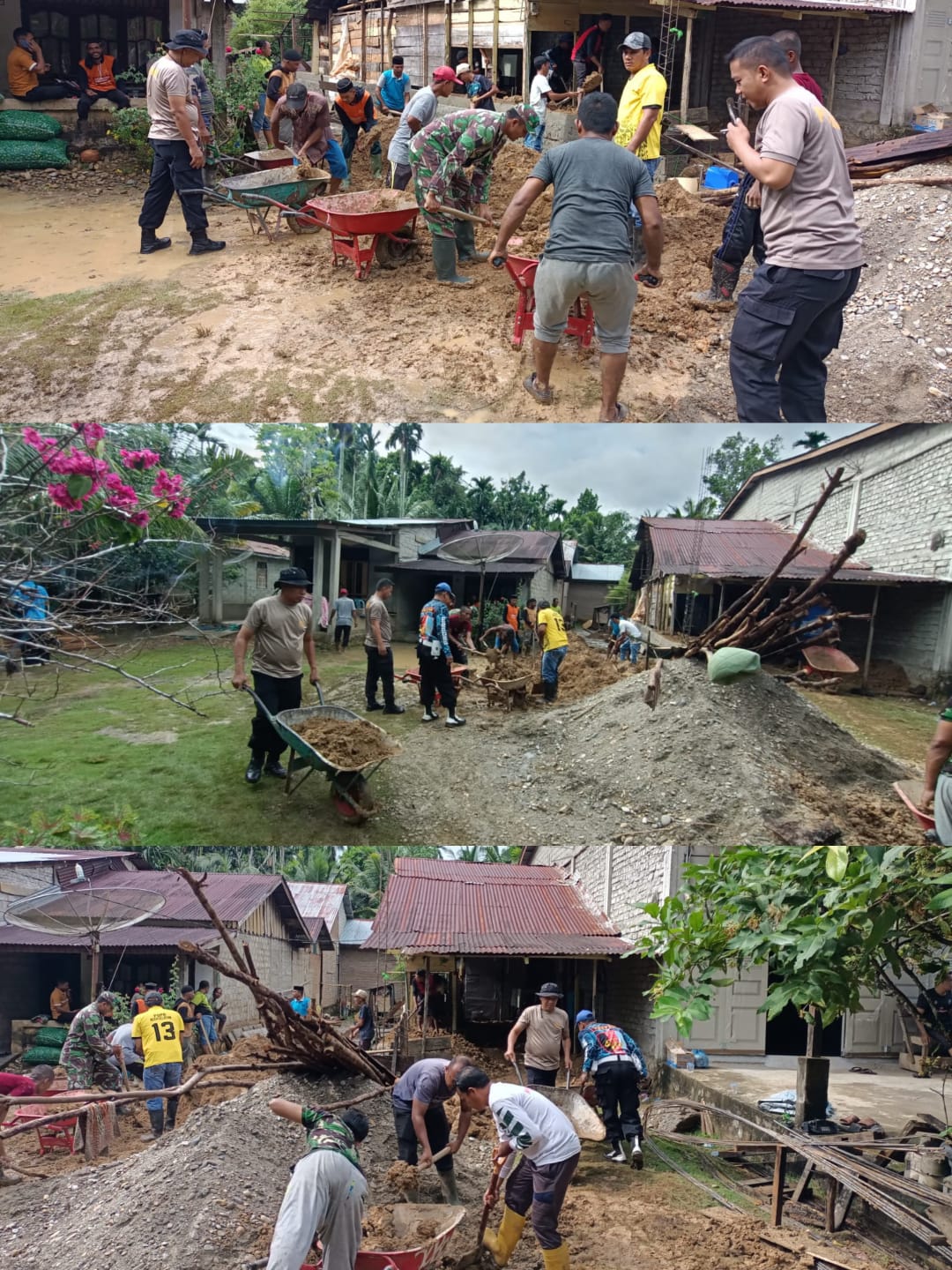 Wujud Sinergitas, Polsek Pasieraja Gotong Royong Bersama Masyarakat