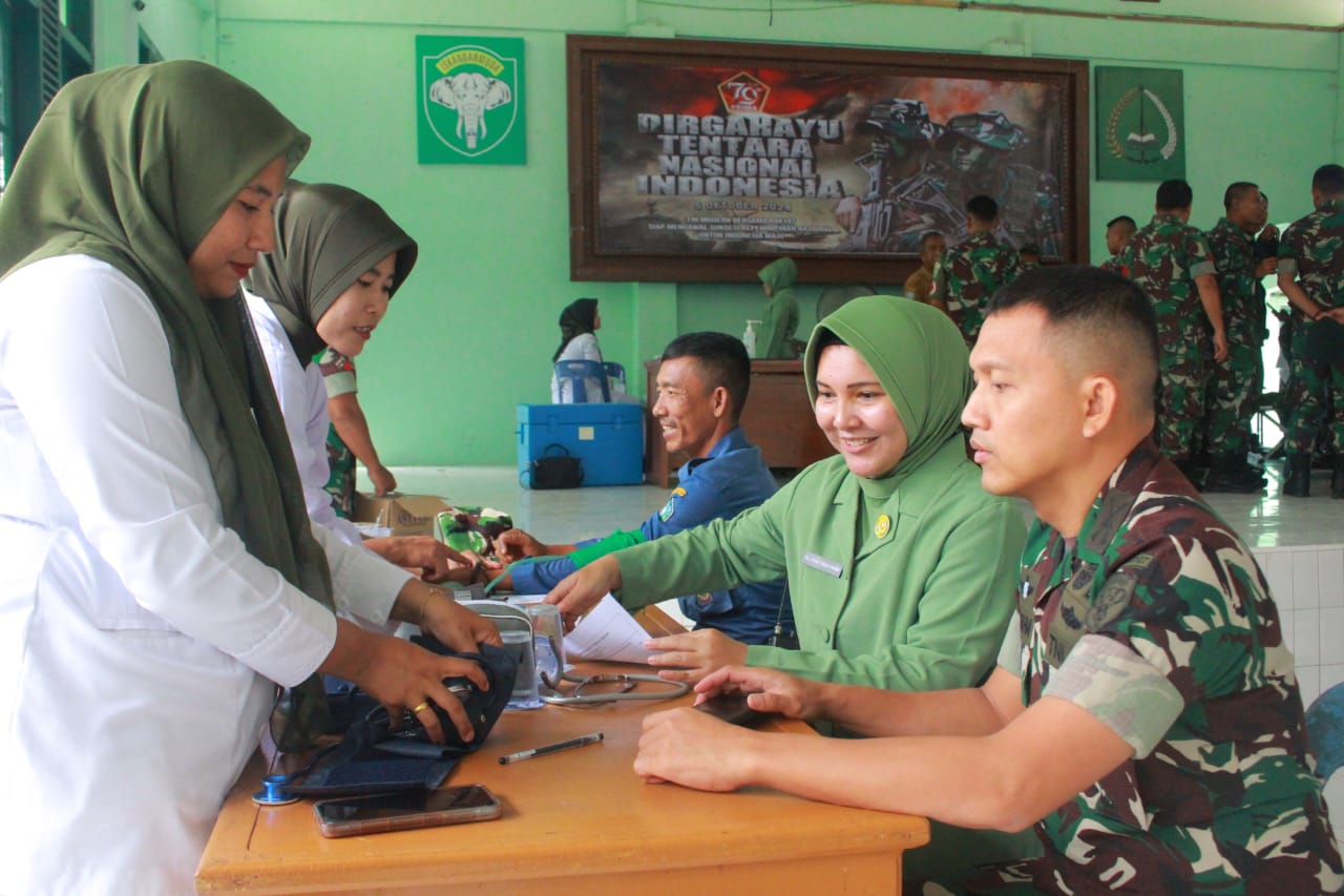 Sambut HUT TNI ke-79, Kodim 0107 Aceh Selatan Gelar Donor Darah Massal