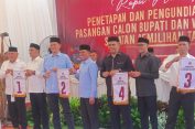 Pasangan Calon Bupati dan Calon Wakil Bupati Darmansah, S.Pd – Sudirman Mendapatkan Nomor Urut Satu