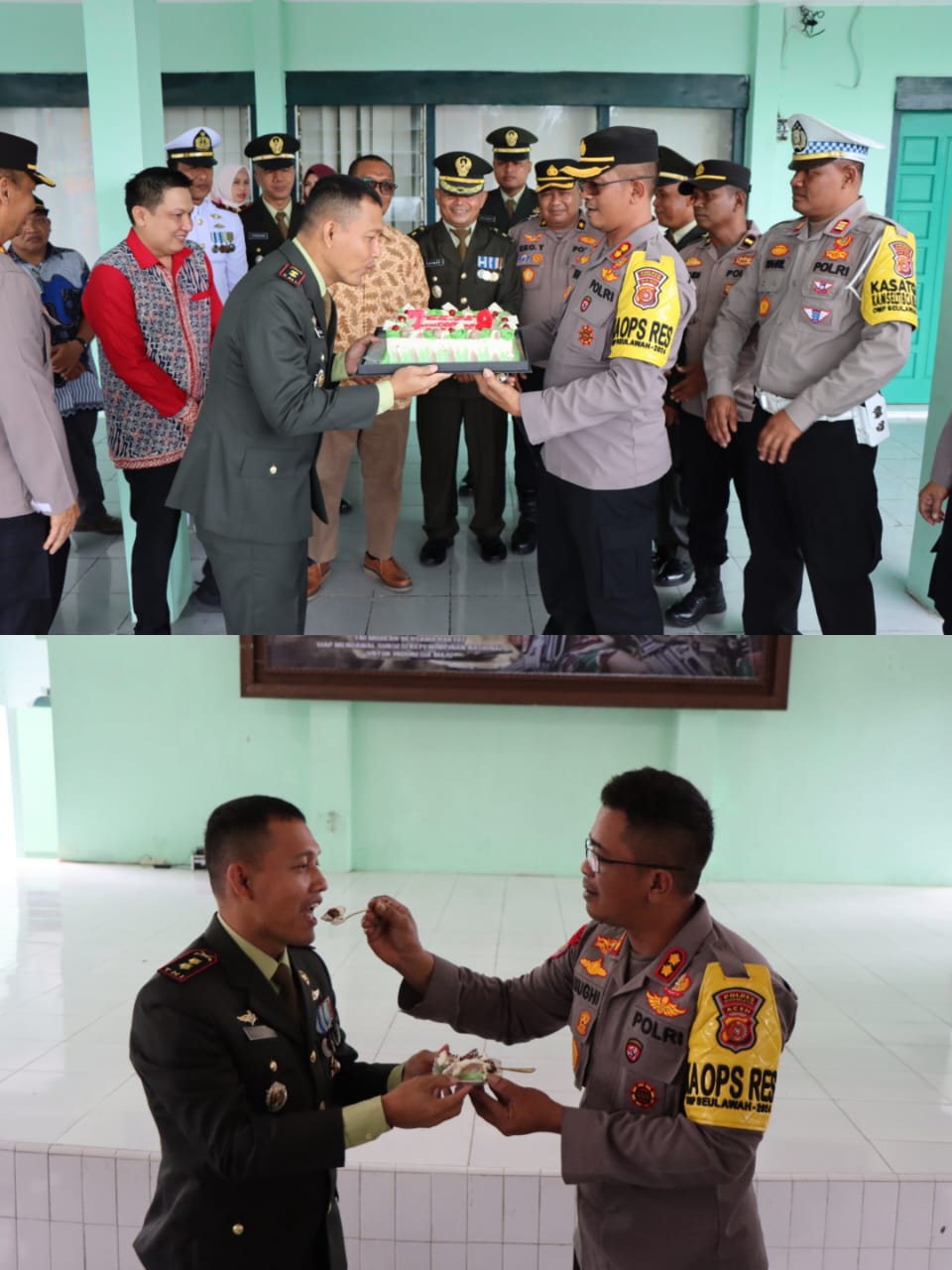 Wujud Sinergitas TNI-Polri, Kapolres Aceh Selatan Kunjungi Kodim 0107 Beri Ucapan Selamat HUT TNI 79