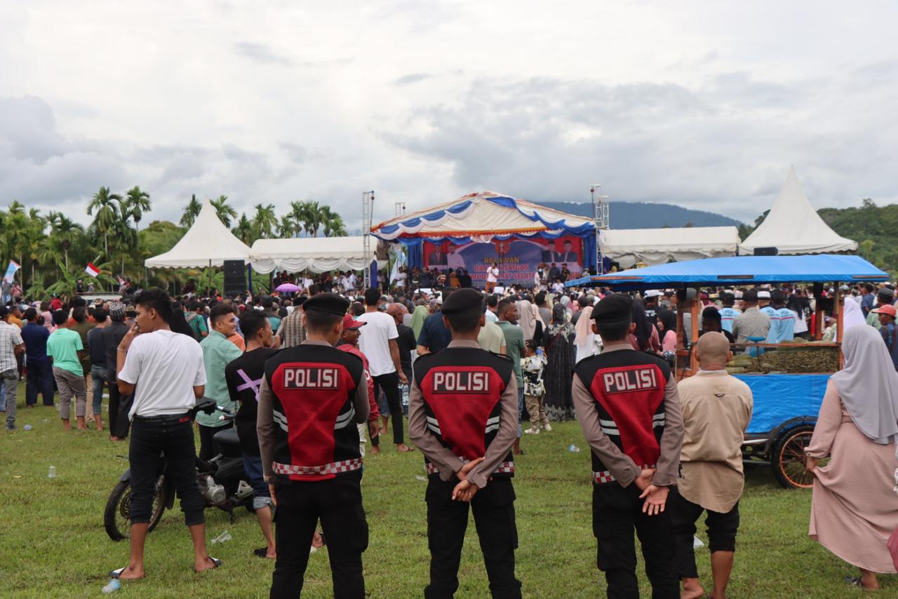Polres Aceh Selatan Amankan Kampanye Terbuka Paslon Bupati Wakil Bupati