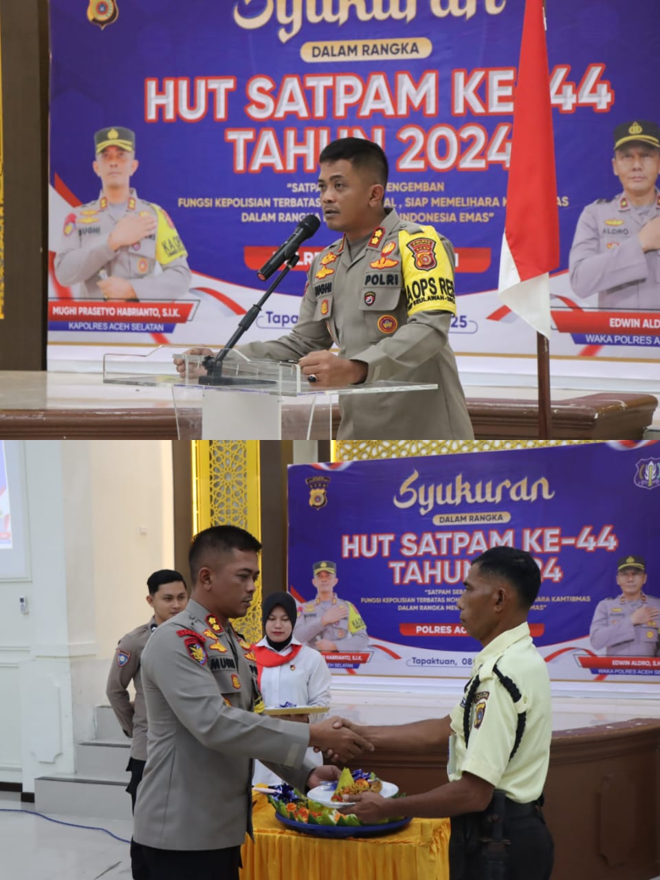 Polres Aceh Selatan gelar Syukuran dalam rangka Hut Satpam 44.