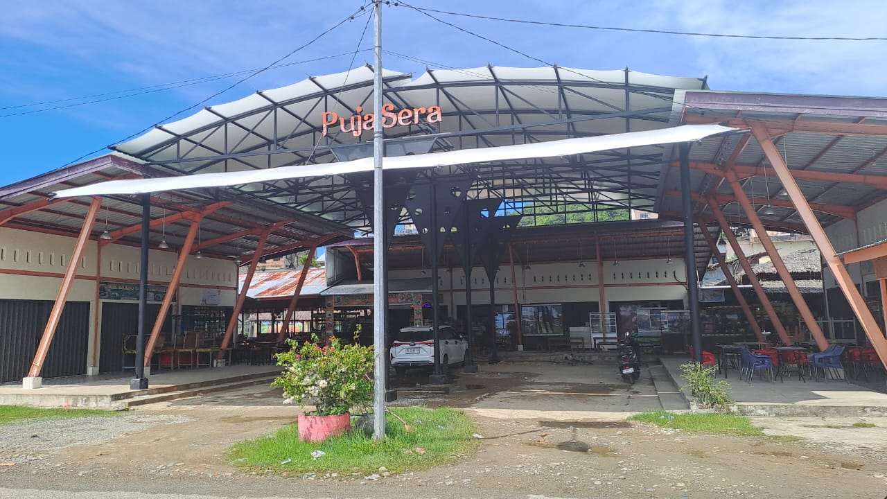 Pemasangan Kanopi di Pujasera RTH Taman Pala Diduga Habiskan Anggaran Ratusan Juta Rupiah,  Hanya dijadikan Tempat Parkir