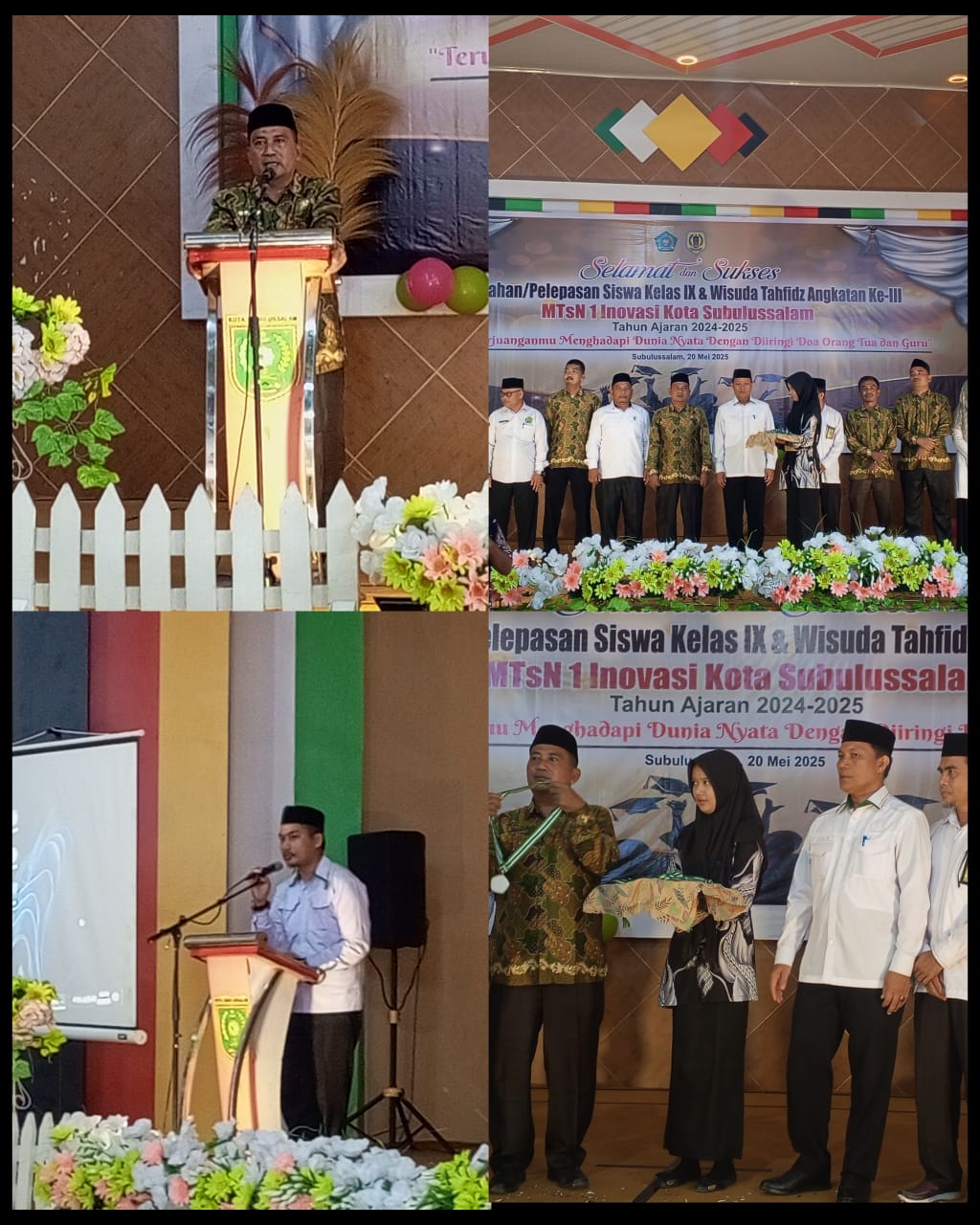 MTsN 1 Inovasi Kota Subulussalam Laksanakan Perpisahan/Pelepasan Siswa Kelas lX dan Tahfidz Angkatan ke-lll