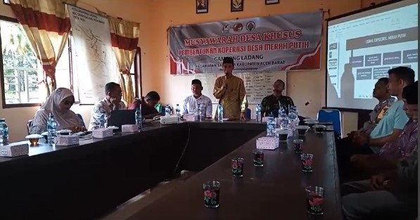 Koperasi Desa Merah Putih di Gampong Ladang Samatiga Aceh Barat Terbentuk