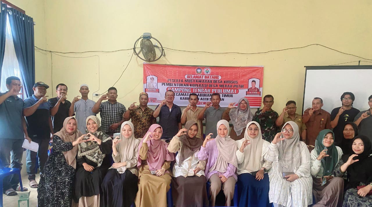 Fahrizal Terpilih Sebagai Ketua Koperasi Desa Merah Putih Gampong Teungoh Peulumat Labuhan Haji Timur Aceh Selatan