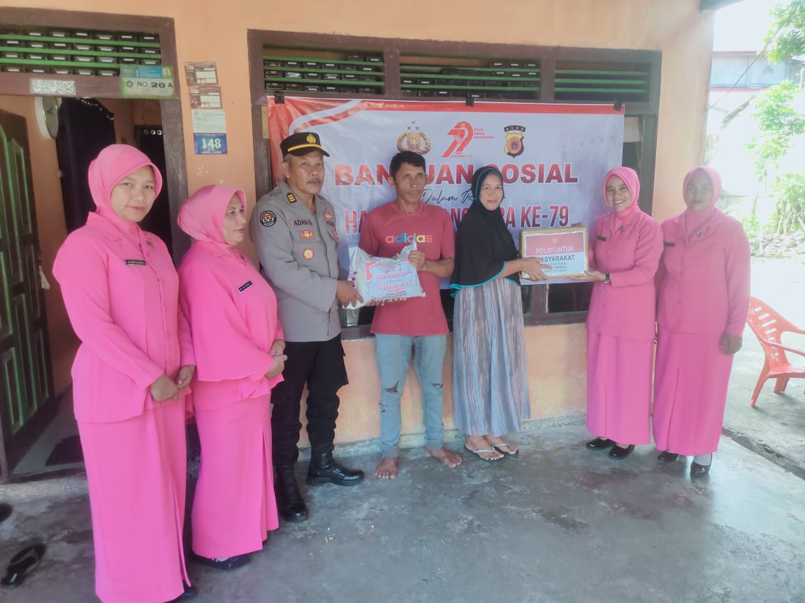 Dalam Rangka Sambut HUT Bhayangkara ke-79, Polsek Samadua Salurkan Bantuan Sosial Dalam Rangka Sambut HUT Bhayangkara ke-79,
