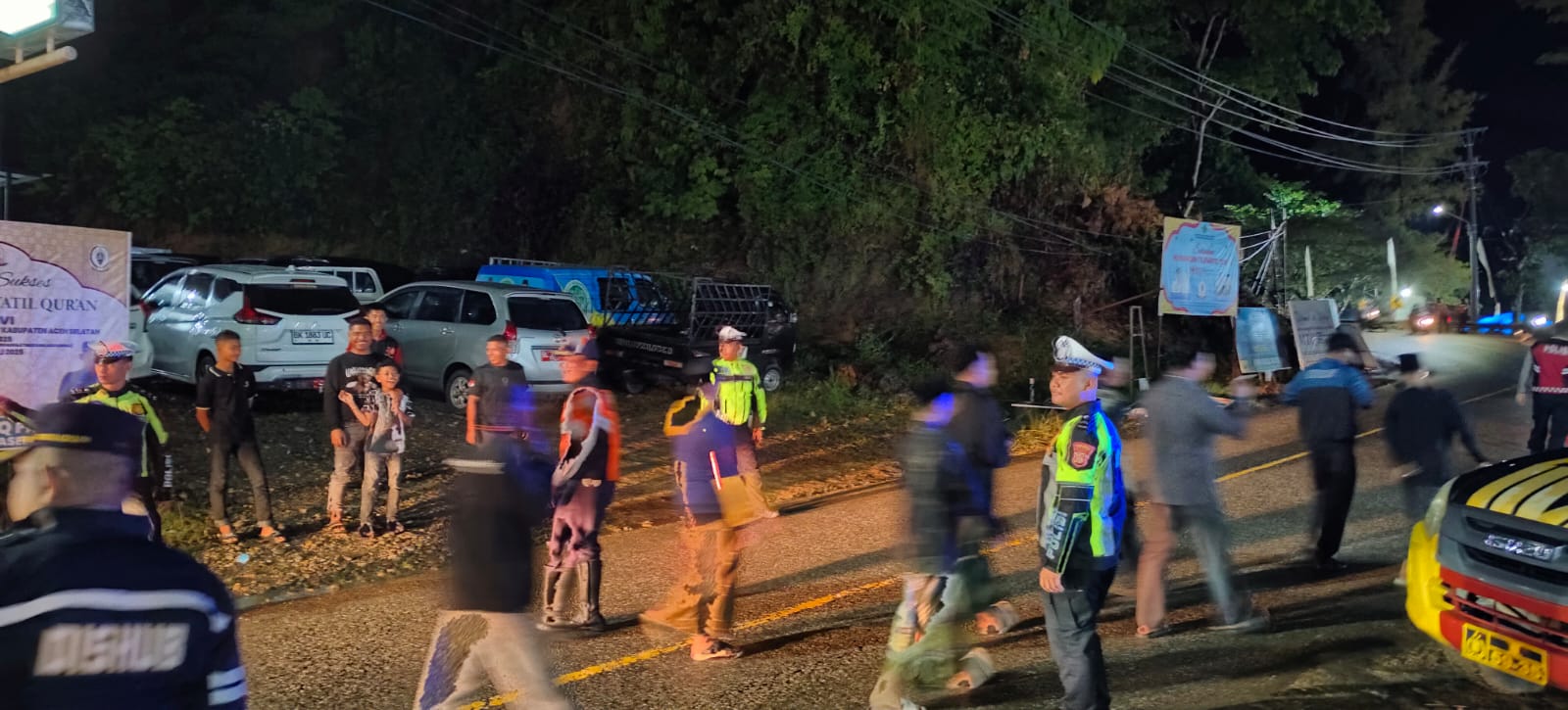 Polres Aceh Selatan Turunkan Puluhan Personil Amankan Penutupan MTQ ke-36 di Labuhan Haji Timur