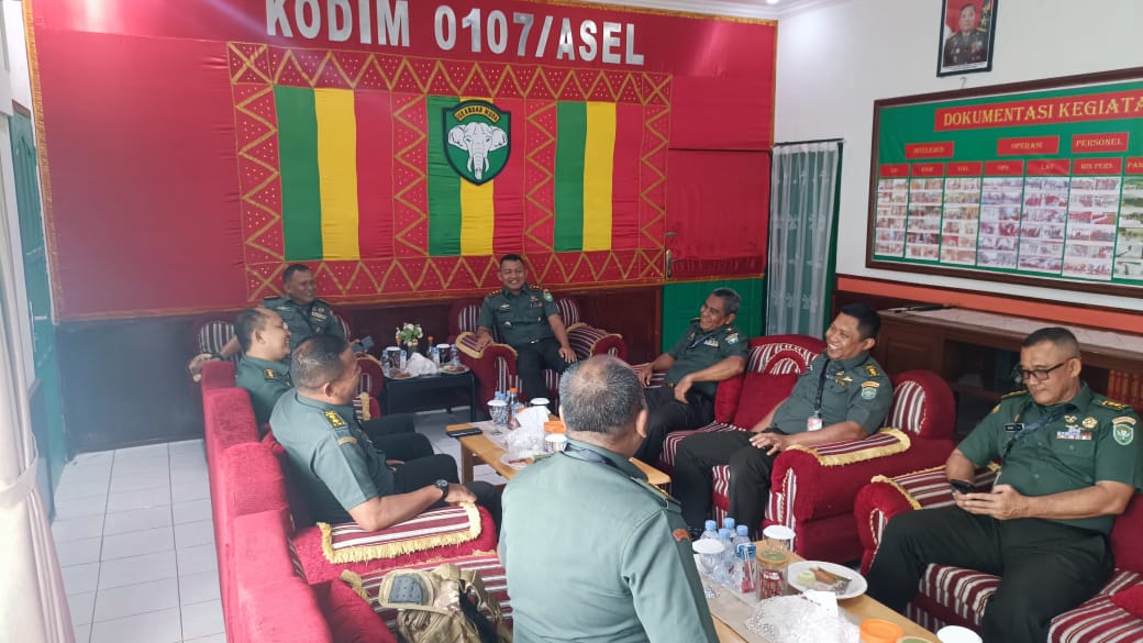 Tim Audit Kinerja Itdam Iskandar Muda Disambut Hangat Oleh Dandim 0107/Aceh Selatan