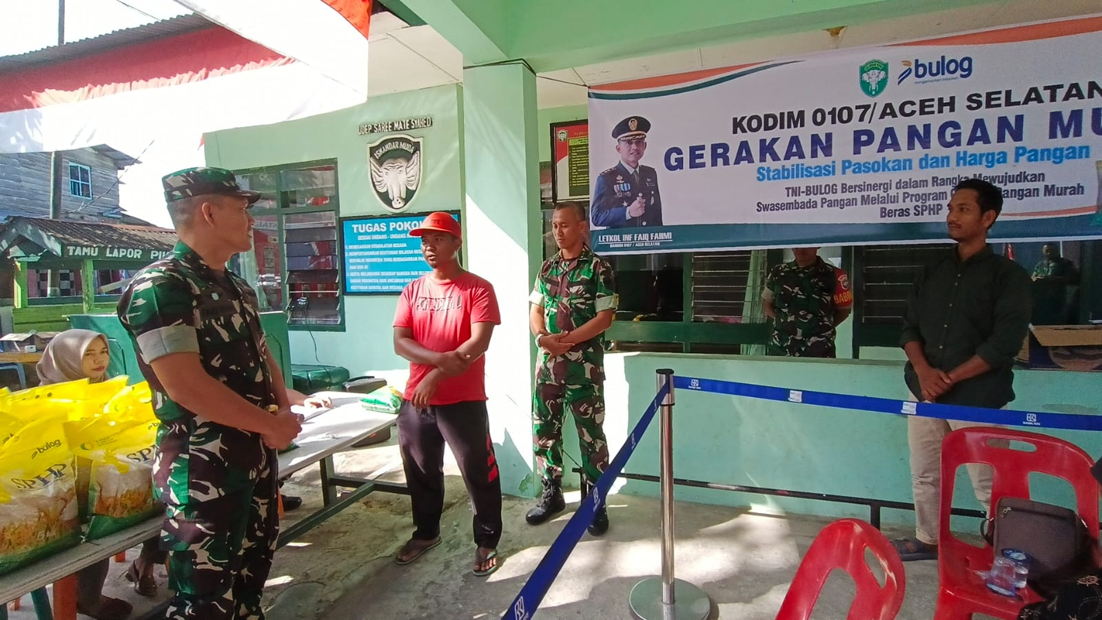 ‎Sukseskan Program Pemerintah, Kodim 0107/Aceh Selatan Gelar Gerakan Pangan Murah