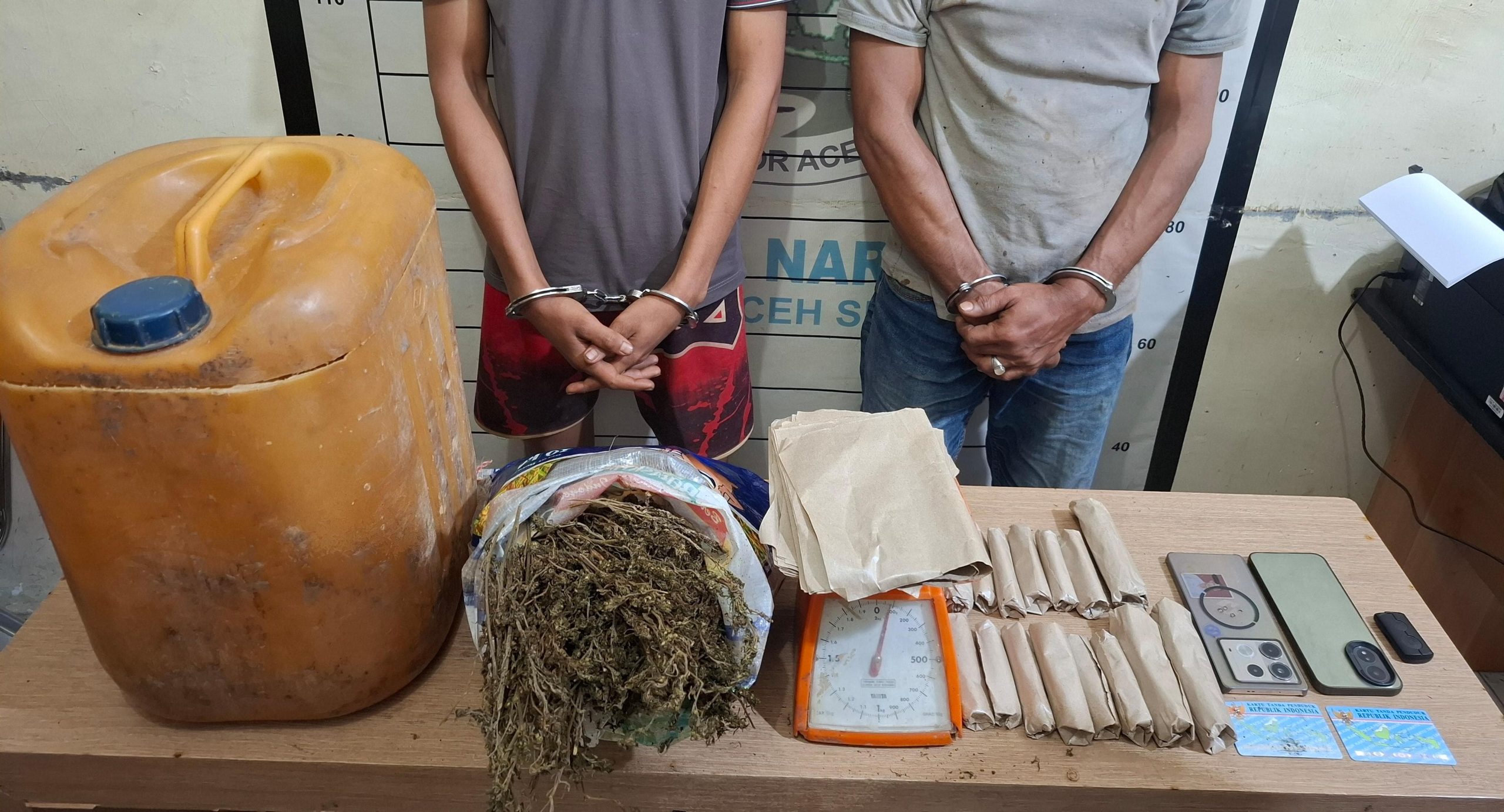 Lagi,, Satresnarkoba Polres Aceh Selatan Ringkus Dua Pengedar Ganja di Labuhanhaji Barat