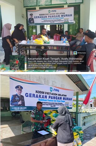 ‎GPM Kodim 0107/Aceh Selatan Diserbu Warga, Beras 4 Ton Ludes Terjual