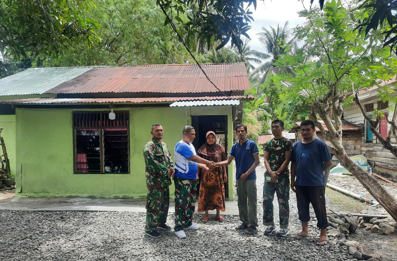 ‎Program RTLH Kerjasama Kodim 0107/Asel Dengan Pemerintah Rampung di Kerjakan, Penerima Manfaat Terharu