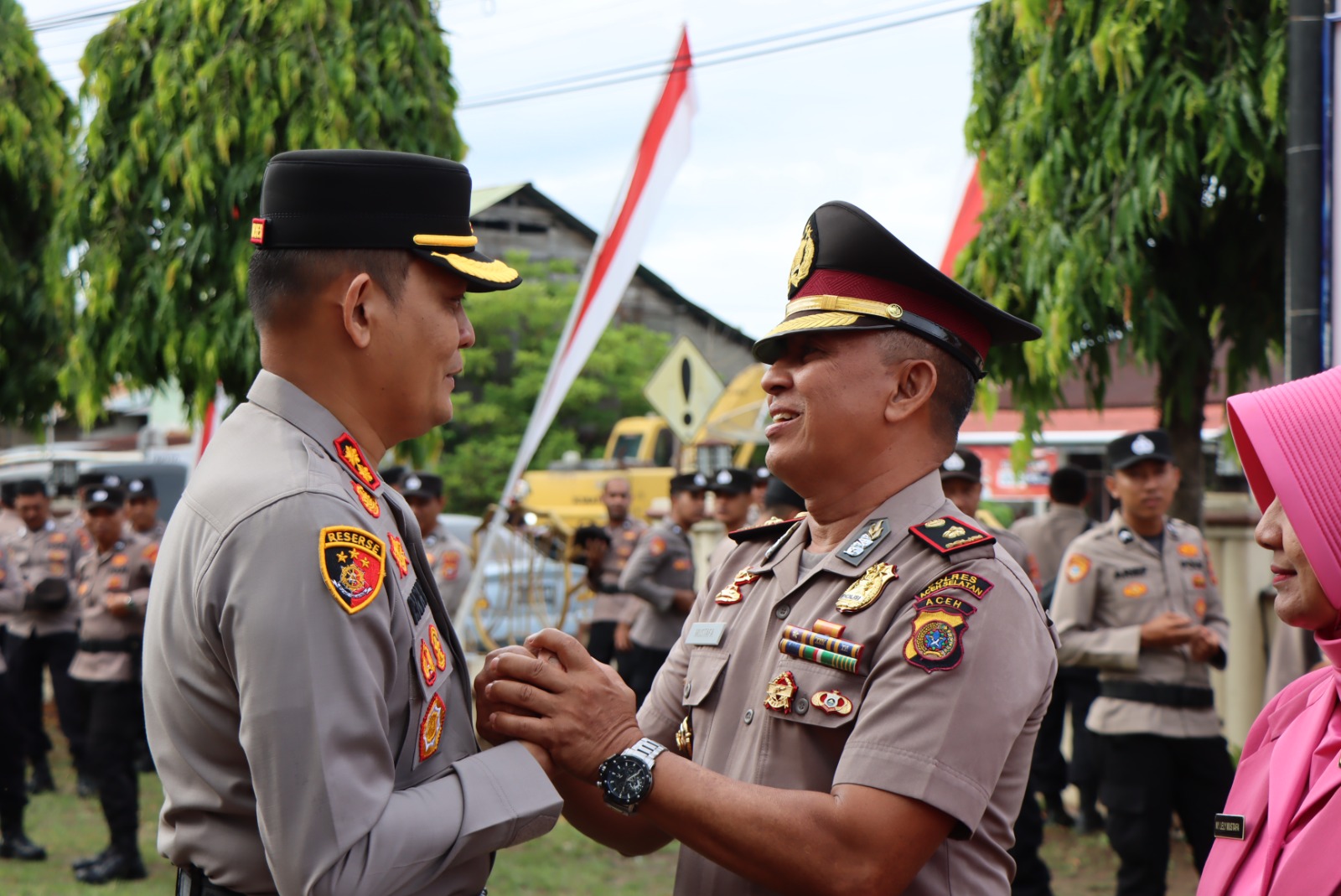 Kapolres Aceh Selatan Pimpin Upacara Kenaikan Pangkat Pengabdian Personel