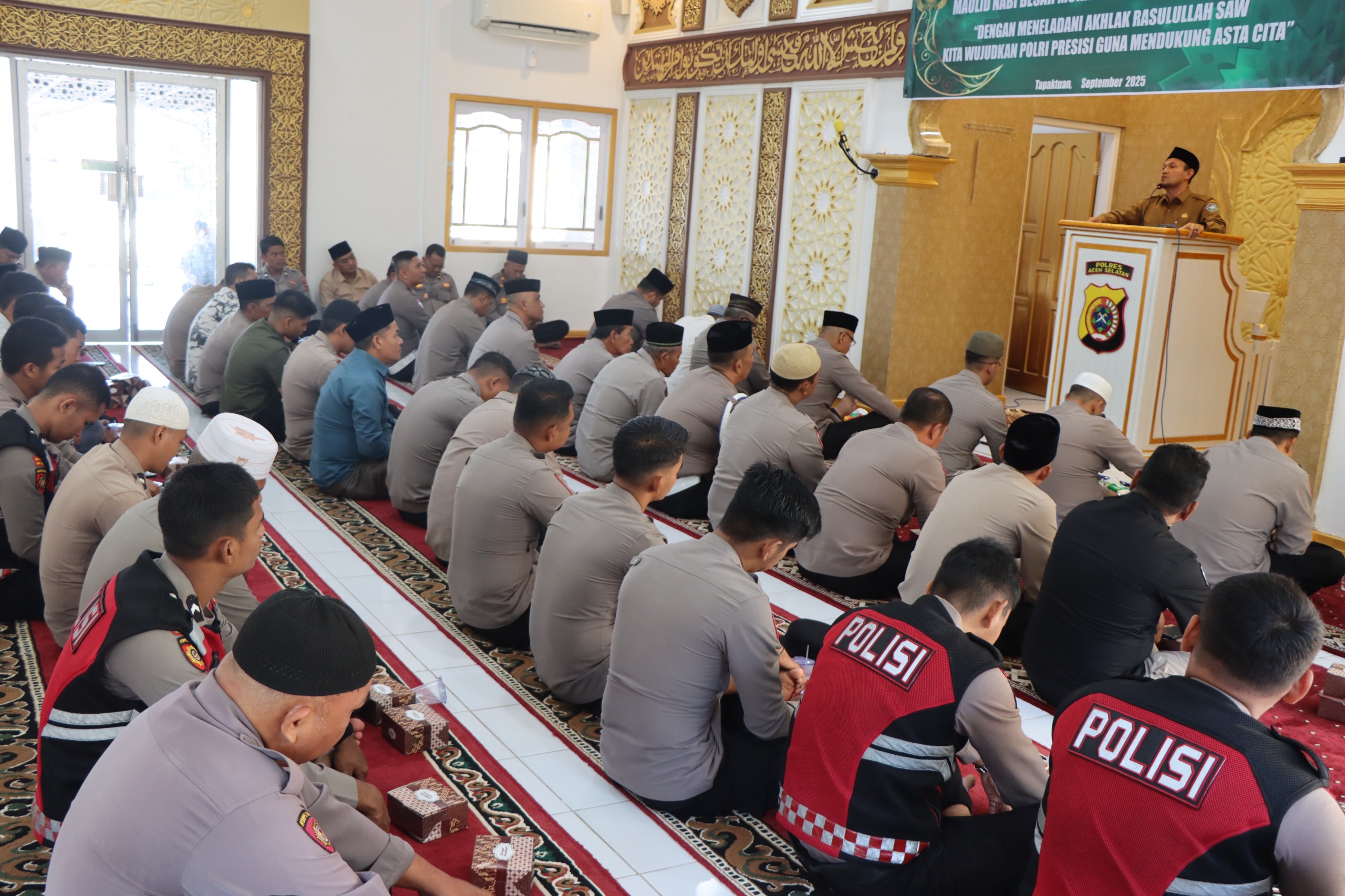 Maulid Nabi Muhammad SAW, Polres Aceh Selatan Tingkatkan Keimanan dan Teladani Akhlak Rasulullah